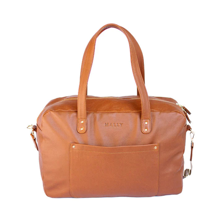 Bella Leather Baby Bag (Toffee)