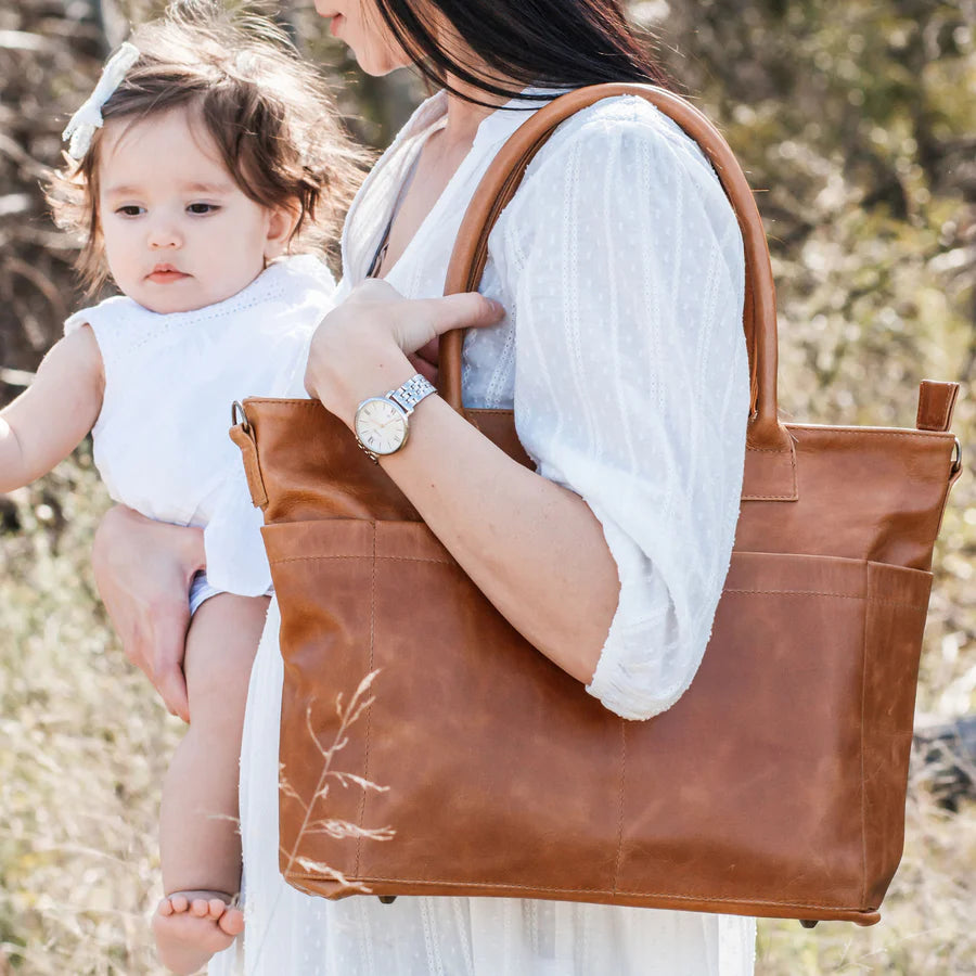 Genuine Leather Beula Baby Bag