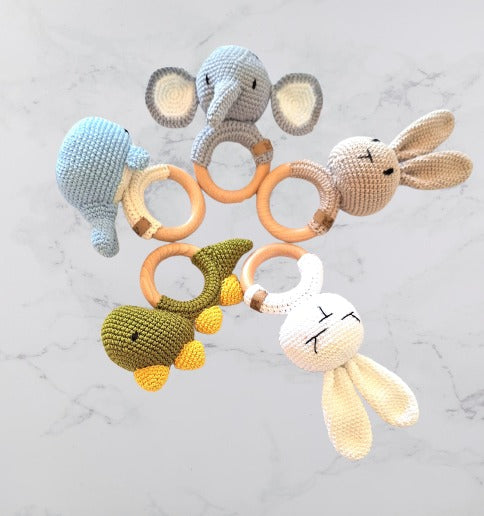 Crochet Rattle Ring/Teether