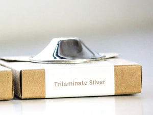 SILVER MAMA nipple cups in Trilaminate silver